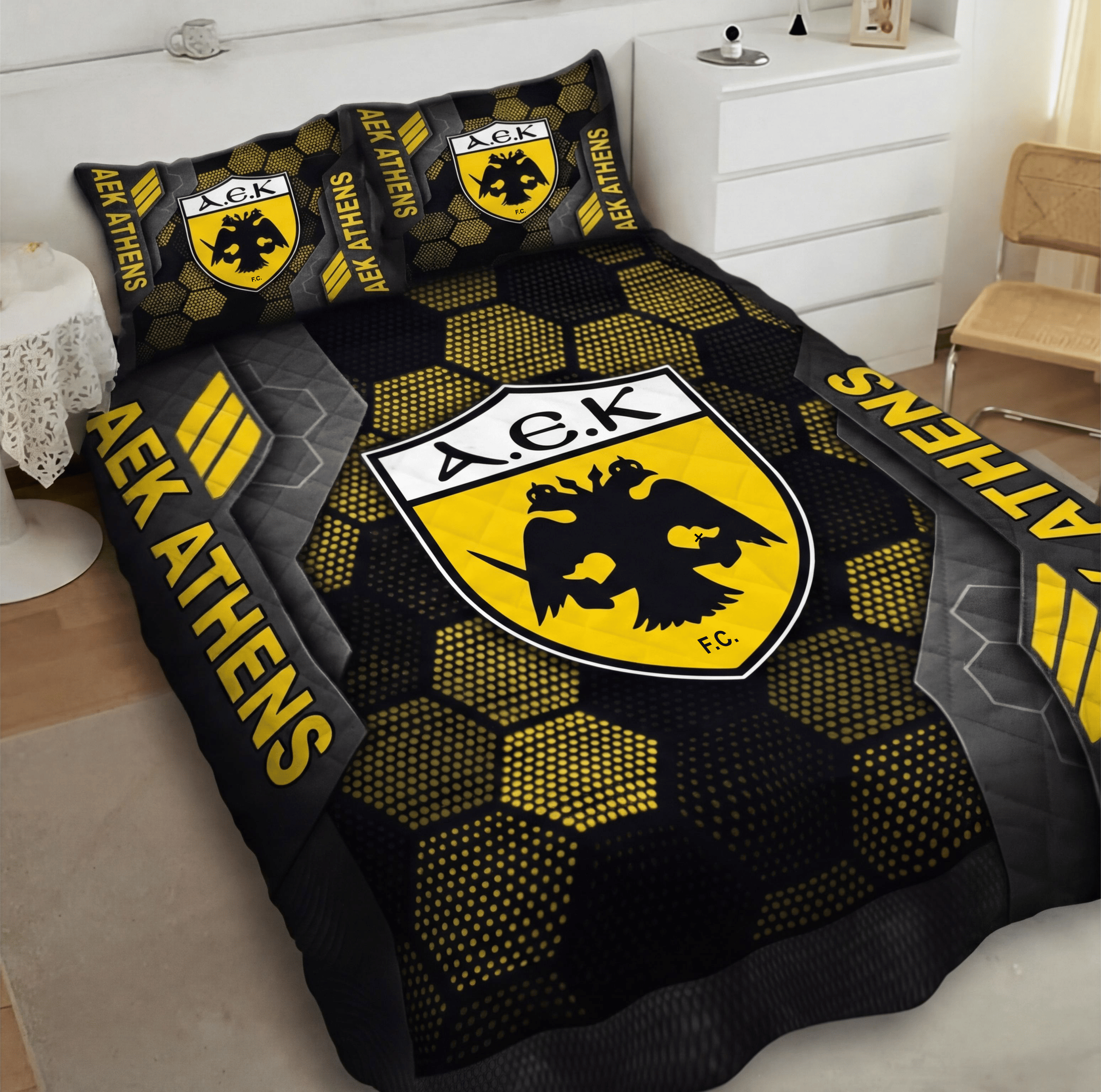 AEK Athens Inspired Quilt Set