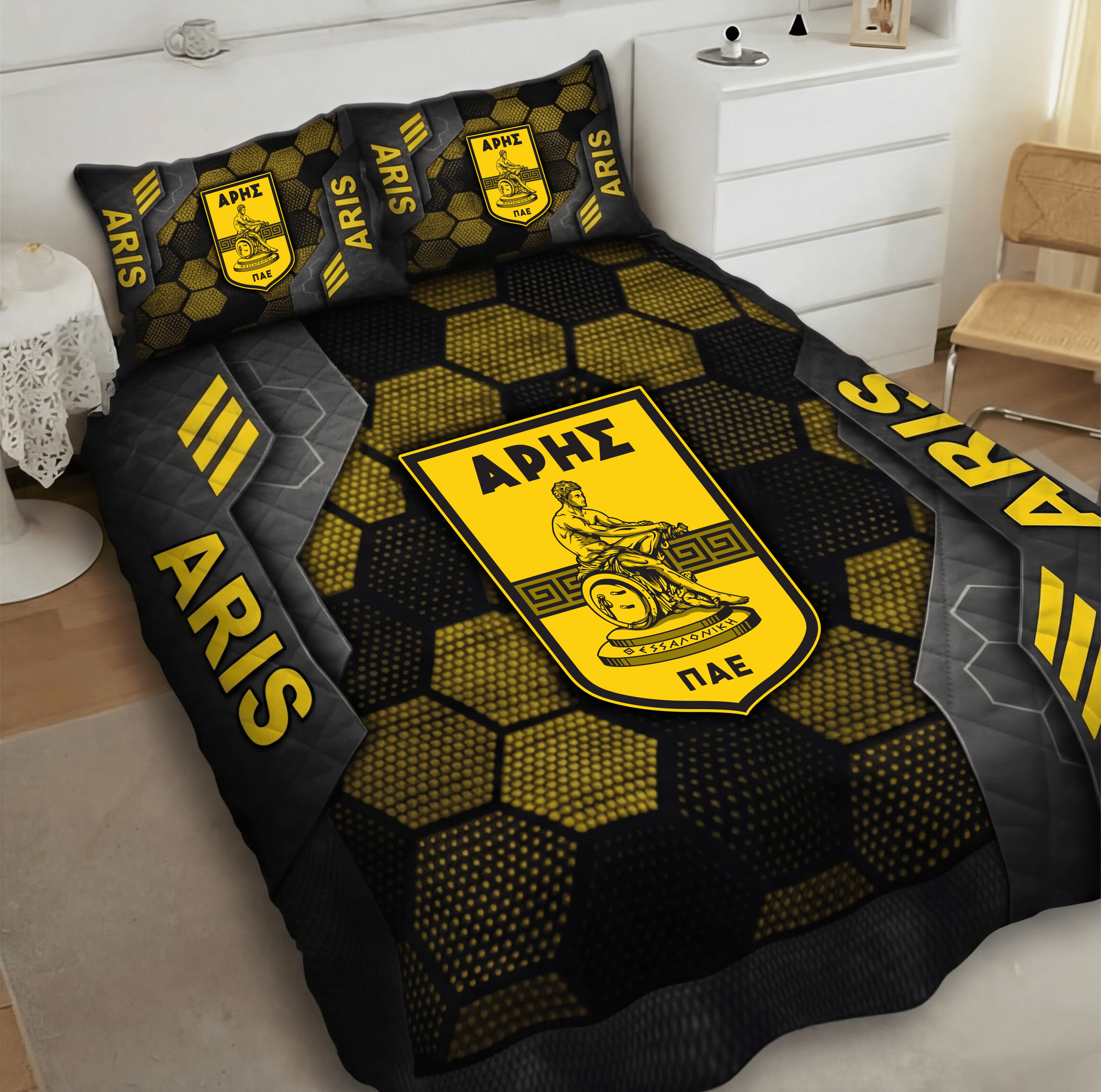 Aris Thessaloniki Inspired Quilt Set