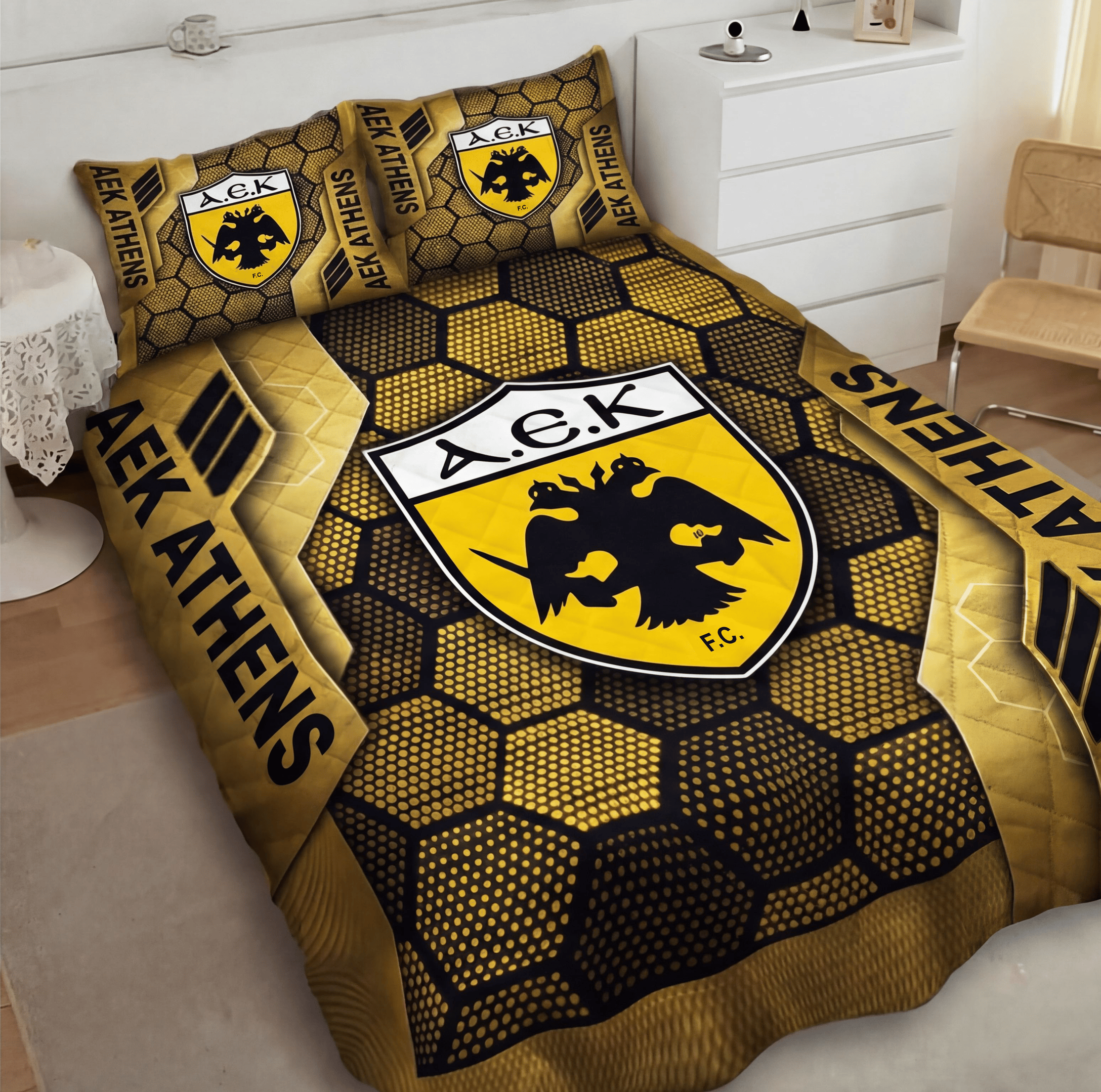 AEK Athens Inspired Quilt Set