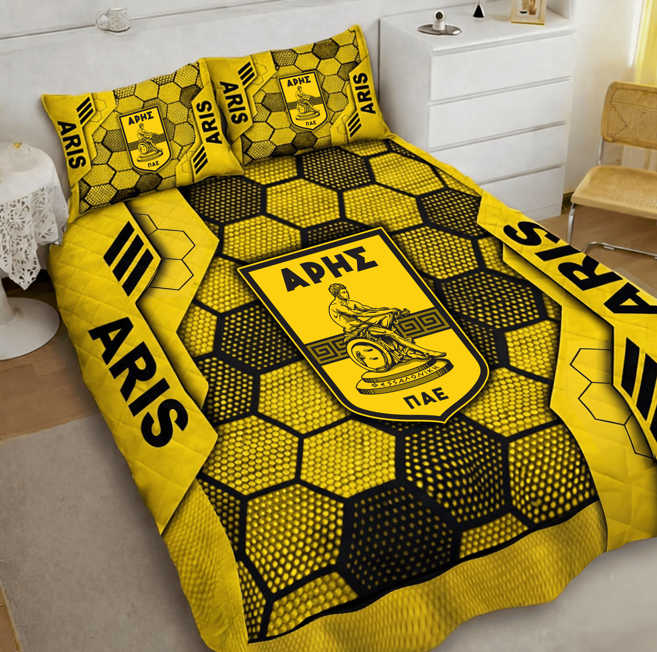 Aris Thessaloniki Inspired Quilt Set